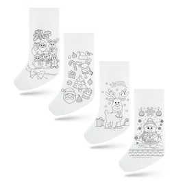 Színezhető mikulás csizma - 4 filccel - 4 féle - 41 x 21 cm