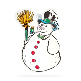 Karácsonyi ablakdekoráció - hóember - tapadókorongos - 30 x 29 cm