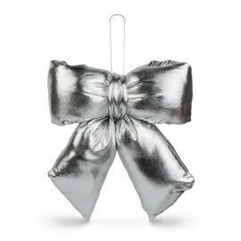 Masni dekoráció - csillogó ezüst - 21 x 19 cm