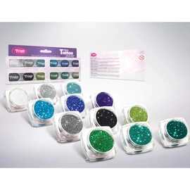 Csillámpor szett, hideg színek válogatása