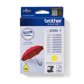 Brother LC225XLY tintapatron 1 db Eredeti Nagy (XL) kapacitású Sárga