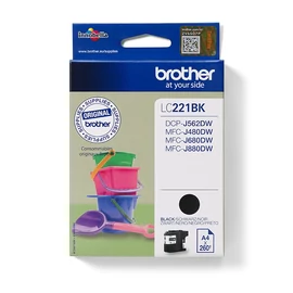 Brother LC221BK tintapatron 1 db Eredeti Fekete