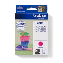 Brother LC221M tintapatron 1 db Eredeti Magenta