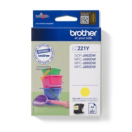 Brother LC221Y tintapatron 1 db Eredeti Sárga