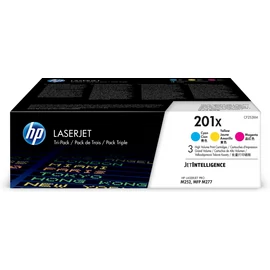 HP 201X 3 darabos nagy kapacitású ciánkék/bíbor/sárga eredeti LaserJet tonerkazetta