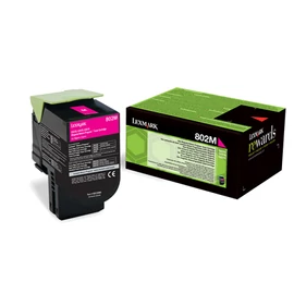 Lexmark 802M Toner, Magenta, 1K, Eredeti (80C20M0)