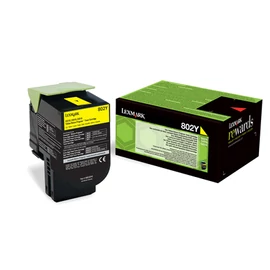 Lexmark 802 toner, eredeti, sárga, 1k (80C20Y0)