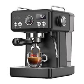 HiBREW H10A dugattyús eszpresszógép hőmérséklet-szabályozással (fekete)