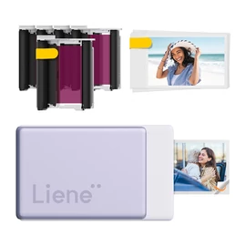 Liene Pearl N200 Pro 2x3 hüvelykes hordozható fotónyomtató készlet (lila)