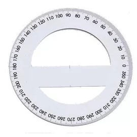 Szögmérő, papír, 360°, 1 db
