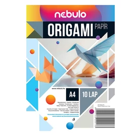 Origami és kivágó papír, A4, vegyes színek, 10 lap/csomag