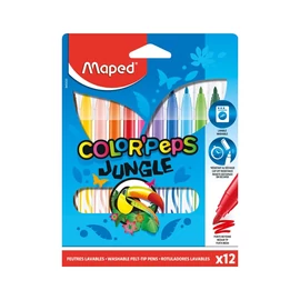 Color`Peps Jungle filctoll készlet, 2,8 mm, kimosható, 12 szín