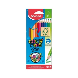 Color`Peps Star színes ceruza készlet, háromszögletű, 12 szín