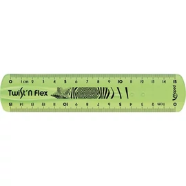 Twist`n Flex vonalzó, műanyag, törhetetlen, 15 cm