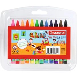 Zsírkréta, STABILO "Yippy-wax", 12 különböző szín