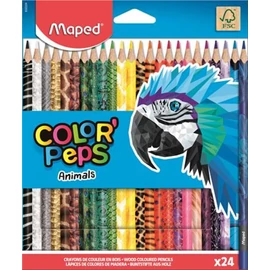 Color`Peps Animal színes ceruza készlet, háromszögletű, 24 szín