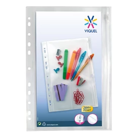 Genotherm, lefűzhető, cipzáras, A4, 200 mikron, víztiszta, 2 részes