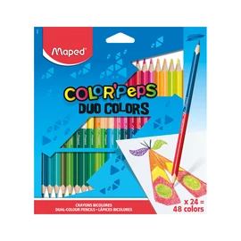 Color`Peps Duo színes ceruza készlet, háromszögletű, kétvégű, 24 db/48 szín