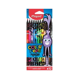 Color`Peps Monster Színes ceruza készlet, háromszögletű, 12 szín