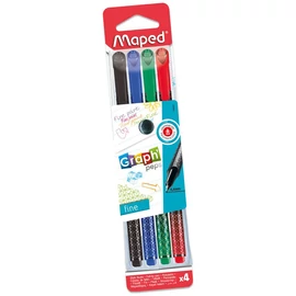 Graph`Peps Premium tűfilc készlet, 0,4 mm, 4 hagyományos szín