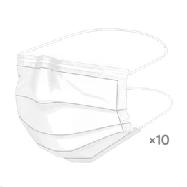 Orvosi maszk, 3 rétegű, TORK 126002, 1x10 db, fehér