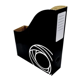 Iratpapucs 8cm, mikrohullámú karton, fekete