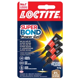 LOCTITE Super Bond POWER Gél Mini Trio pillanatragasztó, 3×1 g
