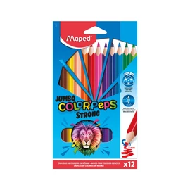 Jumbo Color`Peps Strong színes ceruza készlet, háromszögletű, 12 szín