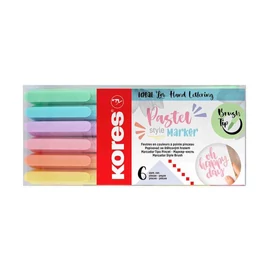 Pastel Style ecsetirón készlet, 6 pasztell szín