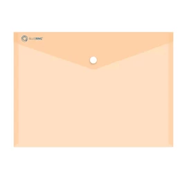 Irattartó tasak, A4, PP, patentos, transzparens narancs