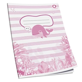 Füzet A4, 32 lap, hangjegy, 86-32, Bálnás