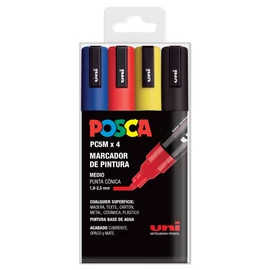 Posca PC-5M dekormarker készlet, 4 alap szín