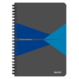 Office spirálfüzet, A5, kockás, 90 lap, laminált karton borító, szürke-kék