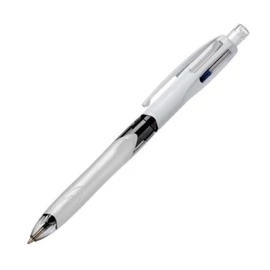 Golyóstoll, háromszínű, nyomósirónnal egyben, BIC "4 Colours"
