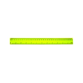 Vonalzó, 30cm, műanyag, sárga