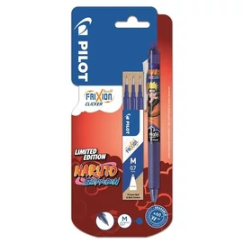 Frixion Clicker Naruto rollertoll, 0,35 mm, törölhető, nyomógombos, kék + betét