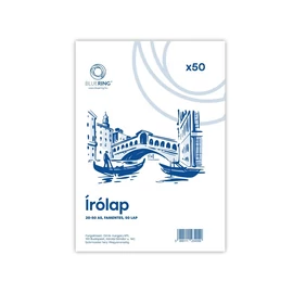 Írólap, A5, 20-50, famentes, borítékos, 50 lap