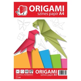 "Süni" Origami és kivágó papír, A4, vegyes színek, 20 lap/csomag