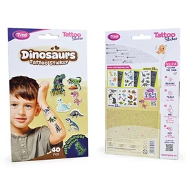 TY50270 Dinoszauruszos tetoválás matrica szett, 40 db / csomag