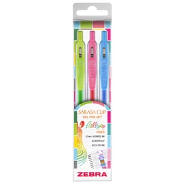 Sarasa Clip Lollipop zseléstoll készlet, 0,33 mm, nyomógombos, 3 szín