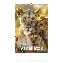 Vadállatok falinaptár, 2026