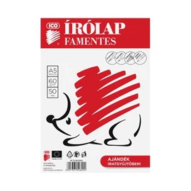 Írólap, A5, famentes, 50 lap, Süni