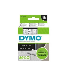 DYMO címke LM D1 alap, 19mm, fehér betű / víztiszta alap S0720900