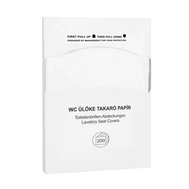 Toalettülőke takaró papír 200 lap/csomag 10 cs/karton Alpha fehér