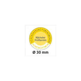 Etikett címke, o30mm, eltávolíthatatlan 8 címke/ív, 10 ív/doboz, Avery sárga