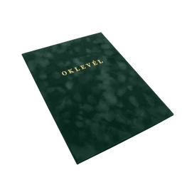 Oklevéltartó A4, prémium, arany nyomattal, Bluering® zöld