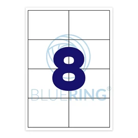 Etikett címke, 99,1x67,7mm, 100 lap, 8 címke/lap Bluering