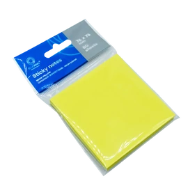 Jegyzettömb öntapadó, 76x76mm, 80lap, Bluering® , neon sárga