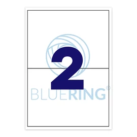 Etikett címke, 210x148mm, 100 lap, 2 címke/lap Bluering®