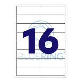 Etikett címke, 105x37mm, 100 lap, 16 címke/lap Bluering®